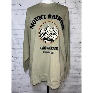H&M Mount Rainier National Park Sweatshirt Womens Sz Medium Oversized Washington